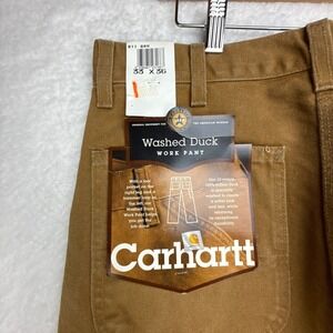 Carhartt‎ Washed Duck Work Pants Mens 33x36 B11 BRN Brown  NWT NOS